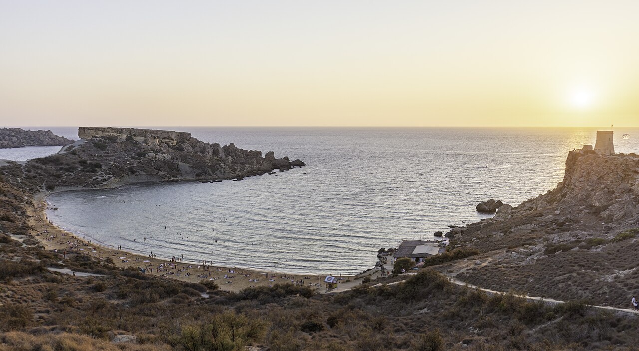 Għajn Tuffieħa beach and surrounding headland