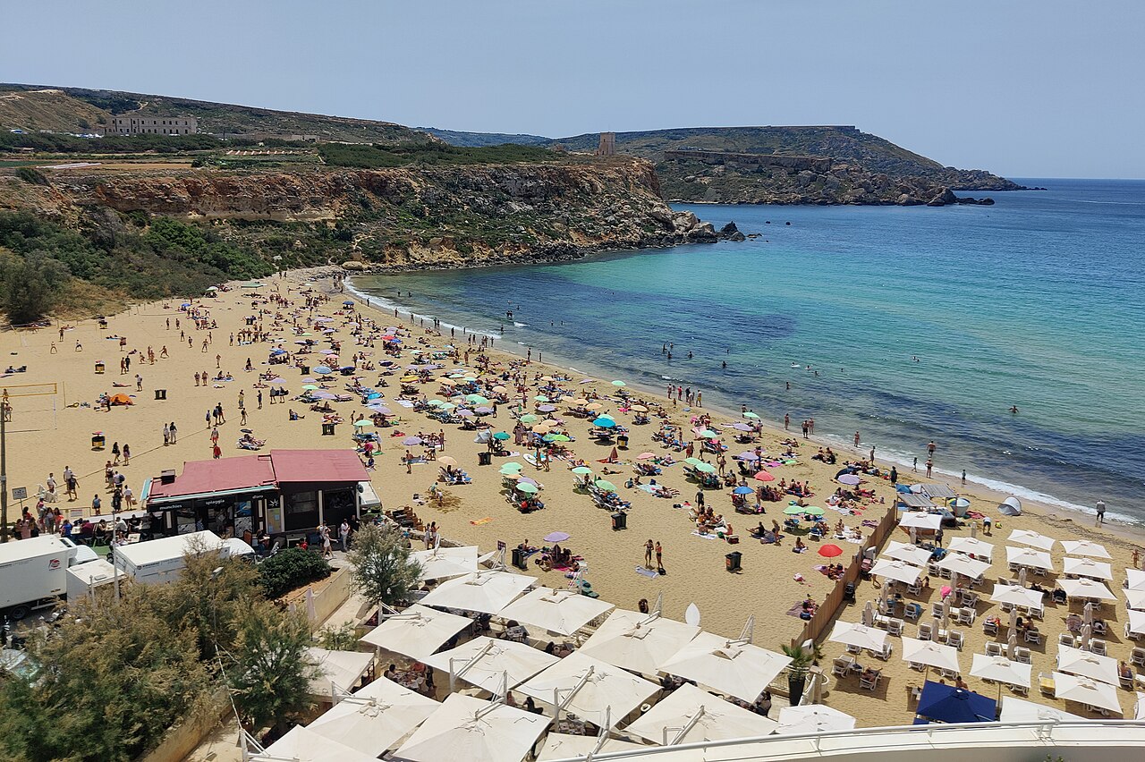Golden Bay on Malta’s northwestern coast