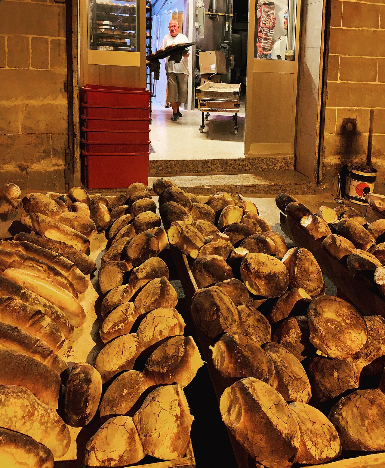 Traditional Maltese bread on display