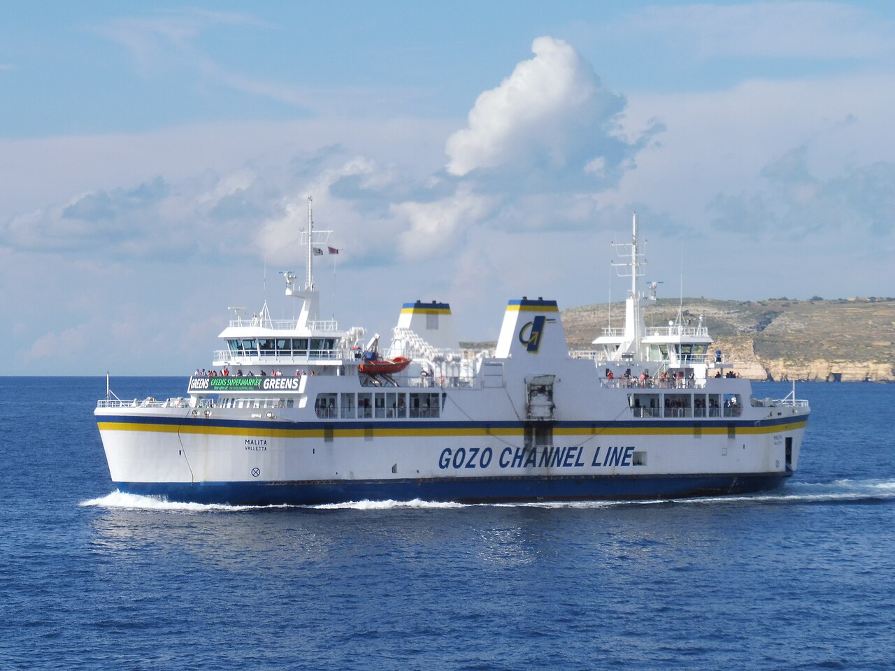 A ferry on the Gozo crossing