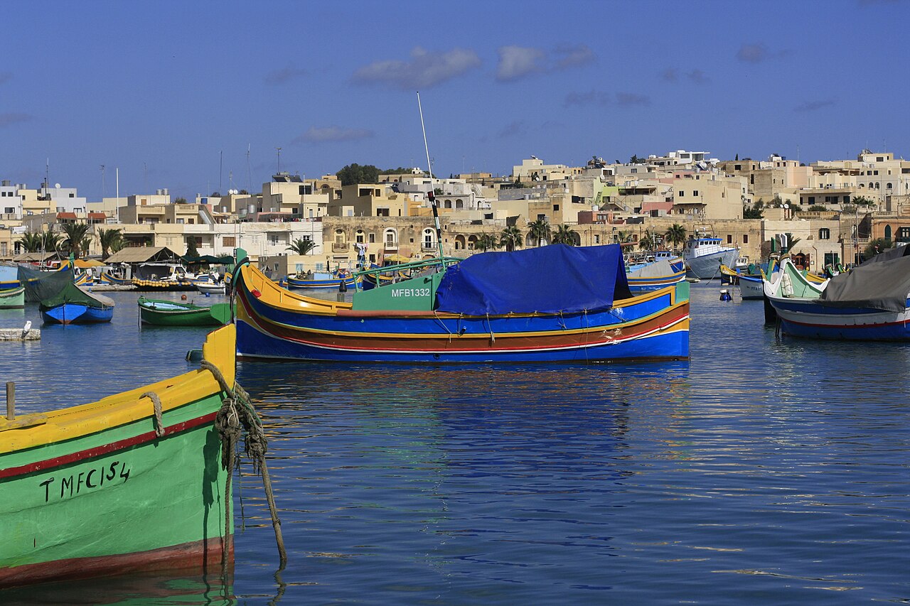 Traditional boats in Marsaxlokk harbour
