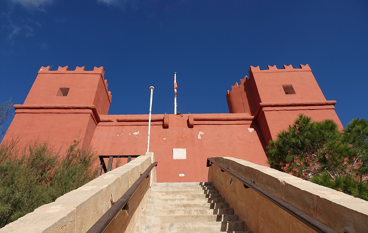 St Agatha’s Tower, known as the Red Tower, near Mellieħa